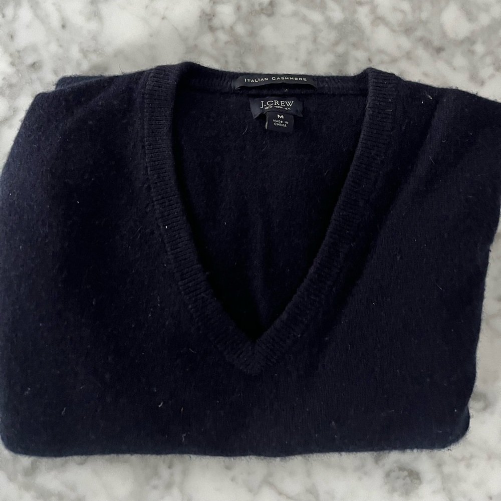 Navy blue cashmere sweater